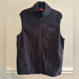 Men’s black Izod fleece zip vest size Medium